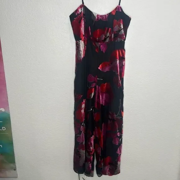 NWT Hutch Nalini Jumpsuit Floral Velvet Size 14